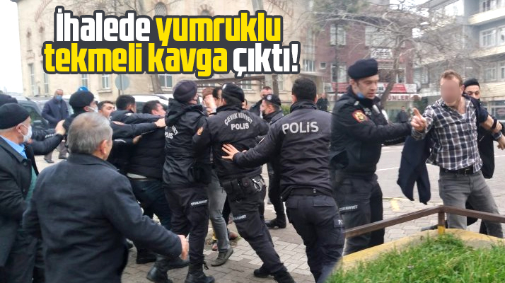 Samsun Çarşamba'da arazi satışı ihalesinde yumruklu tekmeli kavga çıktı