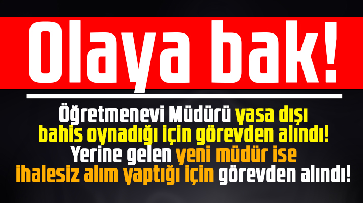 Samsun'da Bafra Öğretmenevi Müdürlüğüne getirilen iki isimde görevden alındı