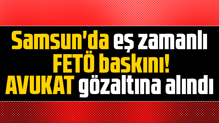 Samsun'da FETÖ operasyonu! Atakum'da bir avukat gözaltına alındı