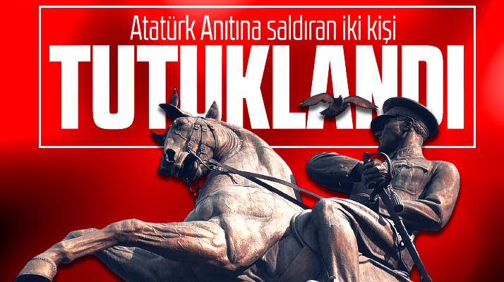 Samsun'da Atatürk Anıtına saldıran iki kişi tutuklandı