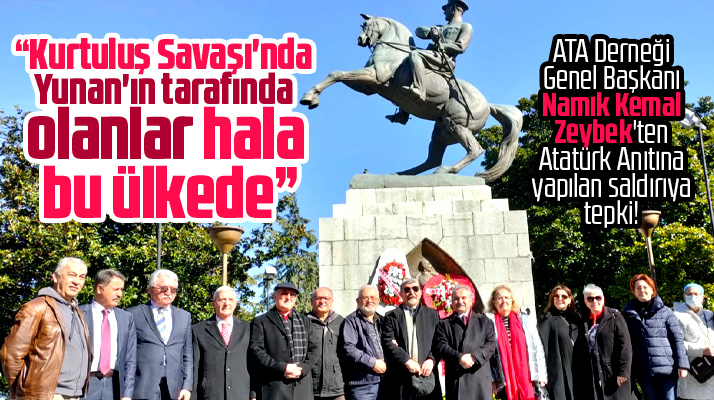 Namık Kemal Zeybek, Samsun'a geldi! Atatürk Anıtına saldırıya tepki gösterdi