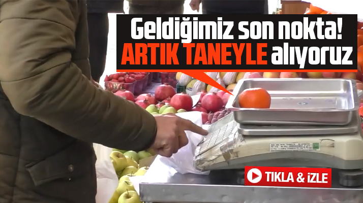 Samsun'da vatandaşlar artık tane ile meyve ve sebze almaya başladı