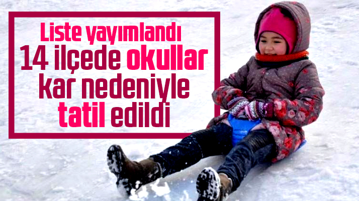 Samsun ve ilçelerde 15 Mart Salı günü için kar tatili verilen okulların listesi