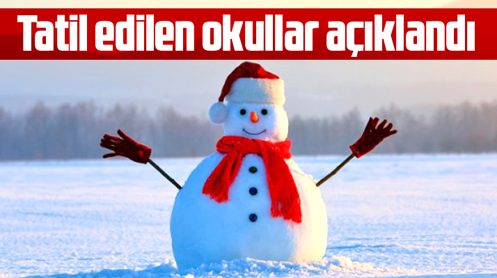 Samsun'da16 Mart Çarşamba günü için kar tatili kararı alınan okulların listesi