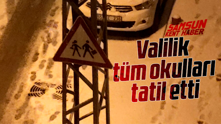 Samsun'da kar yağışı! 18 Mart Cuma günü Samsun'da tüm okullar tatil edildi