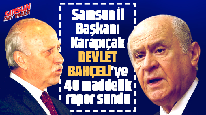 MHP Samsun İl Başkanı Karapıçak Devlet Bahçeli'ye 40 maddelik rapor sundu