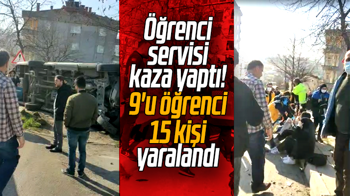 Samsun'da öğrenci servisi kaza yaptı! 9 öğrenci yaralandı