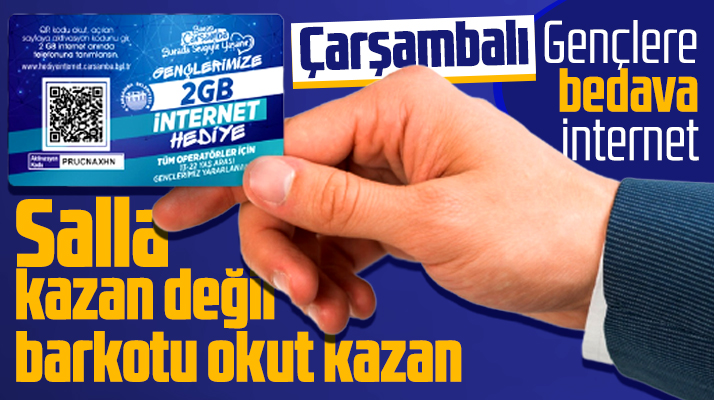 Samsun'da Çarşamba Belediyesi gençlere 2 GB'a kadar bedava internet verecek