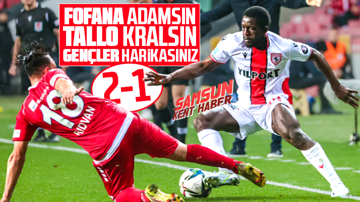 Yılport Samsunpor Altınordu maçını Fofana ve Tallo'nun golleri ile 2-1 kazandı