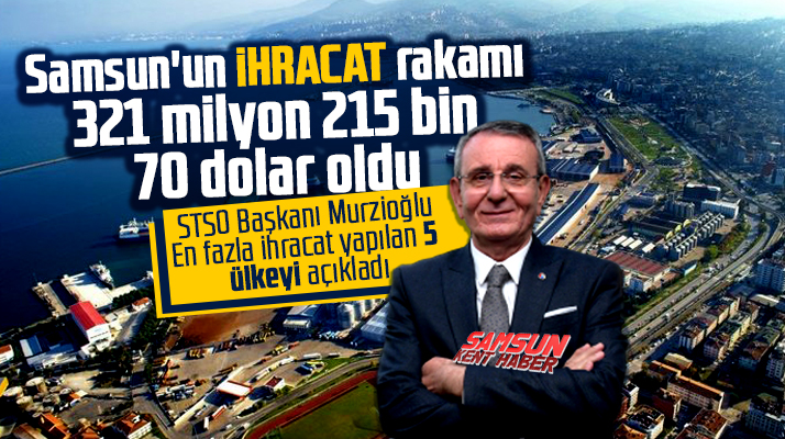 Samsun TSO Başkanı Murzioğlu açıkladı! Samsun ihracatını yüzde 20.9 arttırdı