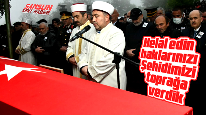 Samsun'un 19 Mayıs ilçesinde şehit Mümin Çarkcı'nın cenazesi toprağa verildi