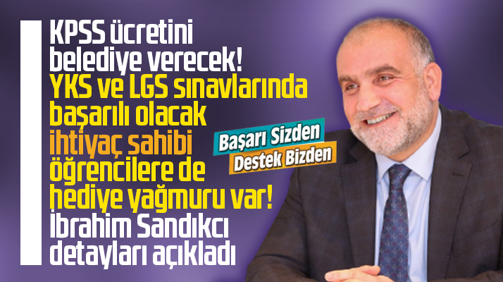 Canik Belediyesi LGS ve YKS sınavında başarılı olacak öğrencilere hediyeler verecek