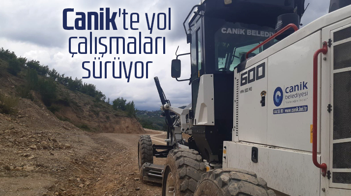 Samsun'da Canik Belediyesinin yol bakım, onarım çalışmaları sürüyor