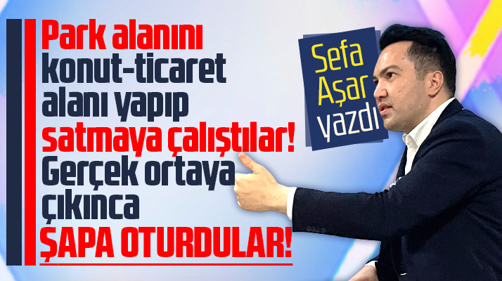 Sefa Aşar, Samsun'da konut ticaret alanı yapılmak istenen park alanını yazdı