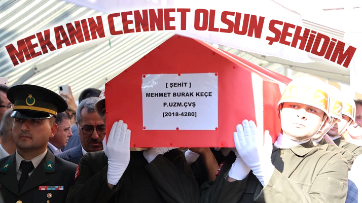 Samsunlu şehit Mehmet Burak Keçe'nin cenazesi Kahramanmaraş'ta toprağa verildi