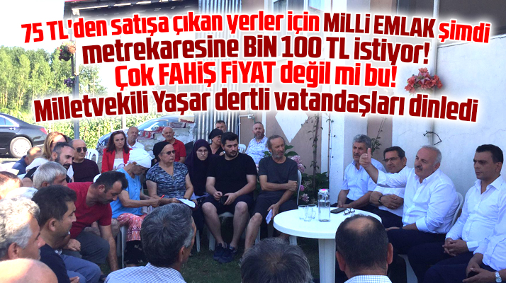 Samsun Milletvekili Bedri Yaşar, Yalı mahallesi sakinlerinin arazi sorununu dinledi