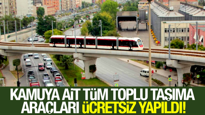 Samsun'da 18 Temmuz Salı günü tüm toplu taşıma araçları ücretsiz olacak