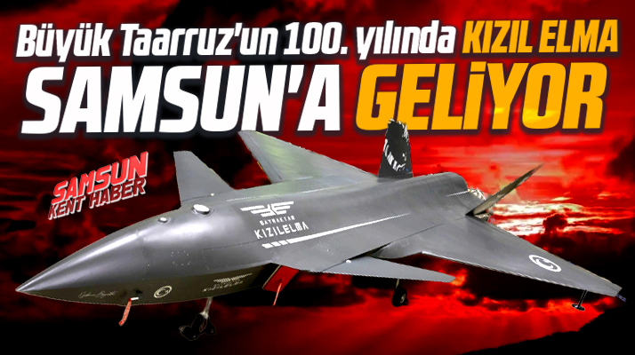 İnsansız Savaş Uçağı Kızıl Elma TEKNOFEST için Samsun'a geliyor