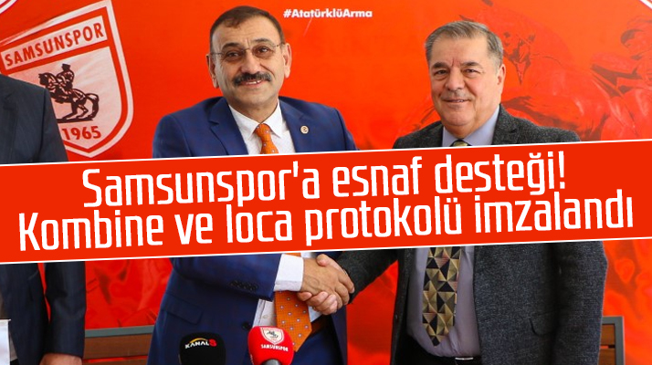 Samsunspor'a esnaf odası başkanı Metin Sinecek'ten kombine ve loca desteği