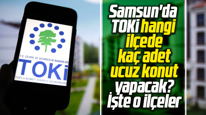 Samsun'da TOKİ hangi ilçede kaç adet ucuz konut yapacak? İşte o ilçeler
