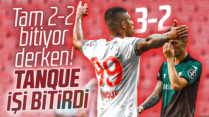 Yılport Samsunspor Tanque'nin attığı üç golle Sakaryaspor'u yendi