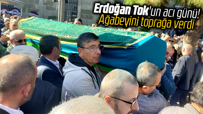 Samsun'da Erdoğan Tok vefat eden ağabeyi Niyazi Tok'u toprağa verdi