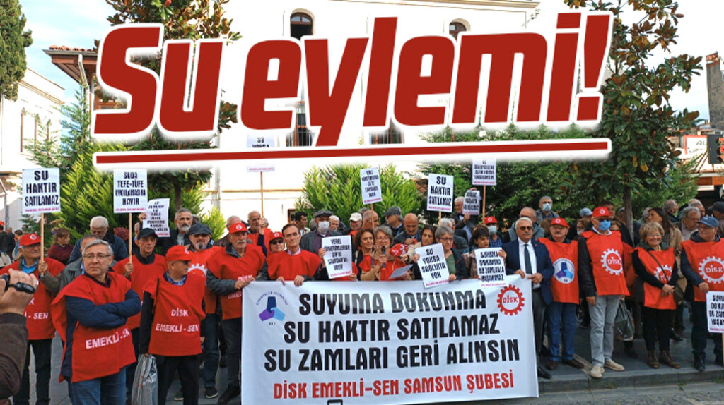 Samsun Büyükşehir Belediyesi önünde Su Zamları Geri Alınsın eylemi