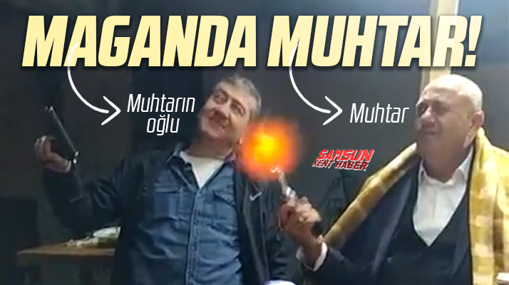 Samsun'da muhtar düğünde silahla ateş etti! O anlar canlı yayınlandı