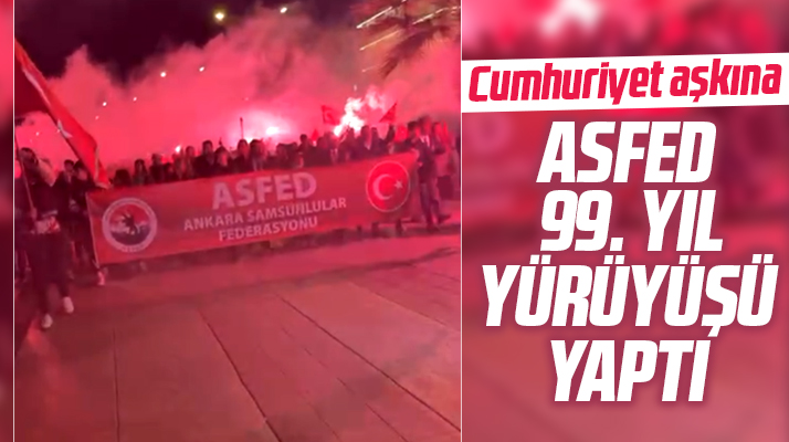 ASFED Samsun'da Cumhuriyet Yürüyüşü yaptı