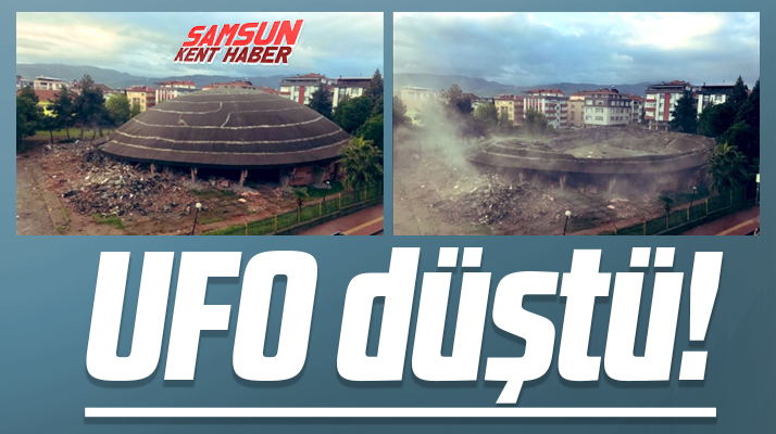 Samsun Anadolu Lisesi'nin simge kapalı spor salonu yıkıldı