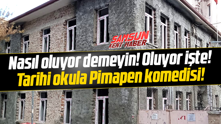 Samsun'da tarihi Subaşı İlkokulunda plastik doğrama skandalı