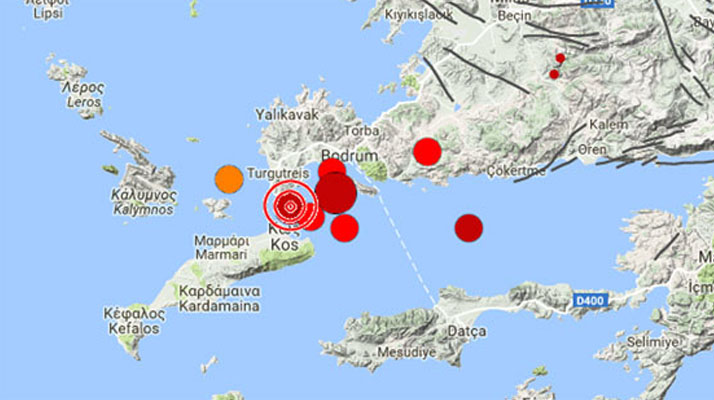 Ege Denizi'nde 6.5 şiddetinde deprem!
