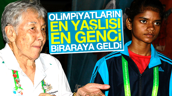 Samsun olimpiyatlarının en yaşlı ve en genç sporcusu bir araya geldi