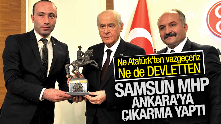 Samsun MHP İl ve İlçe Teşkilatları Devlet Bahçeli'yi ziyaret etti