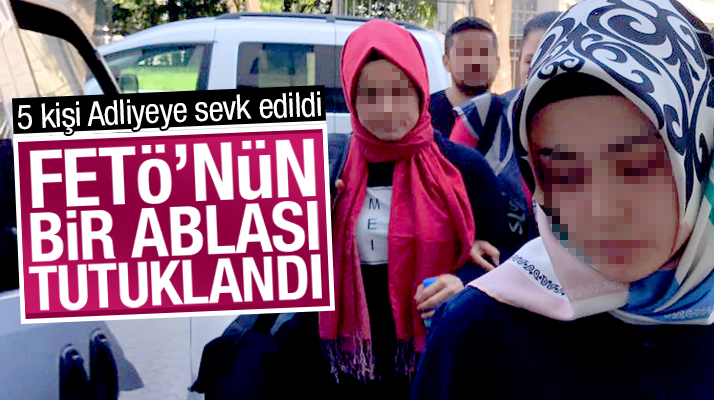 Samsun'da FETÖ operasyonunda Adliyeye sevk edilen 5 kişiden 1 kadın tutuklandı