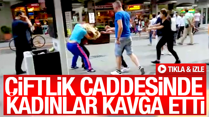 Samsun Çiftlik caddesinde iki kadın kavga etti