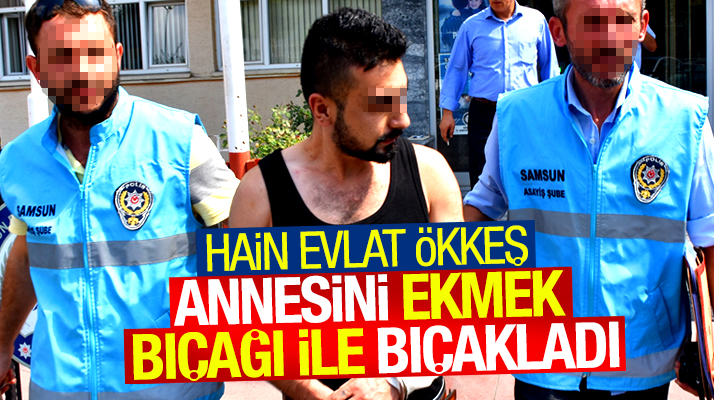 Samsun'da bir anne eve alkollü gelen oğlu tarafından ekmek bıçağı ile bıçaklandı