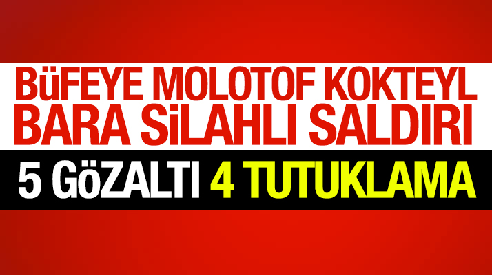 Samsun'da büfeye molotof kokteyl atan, bara ise silahlı saldırı yapan 5 kişiden 4'ü tutuklandı