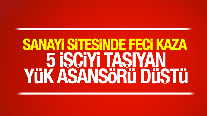 Samsun'da mobilya imalathanesinde yük asansörü düştü 5 işçi yaralandı