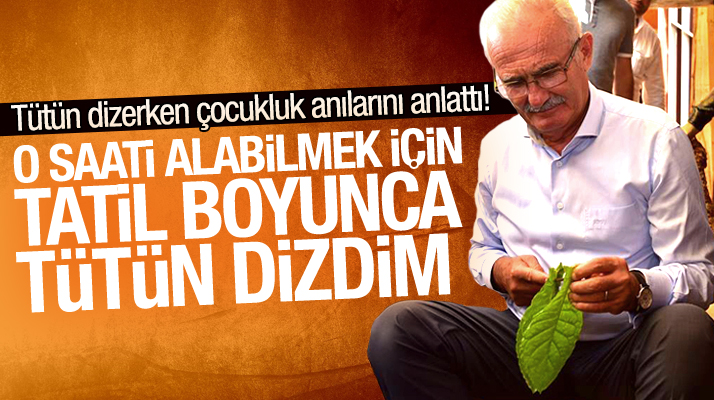 Yusuf Ziya Yılmaz Bafra Tütün Müzesinde tütün dizdi çocukluk anılarını anlattı