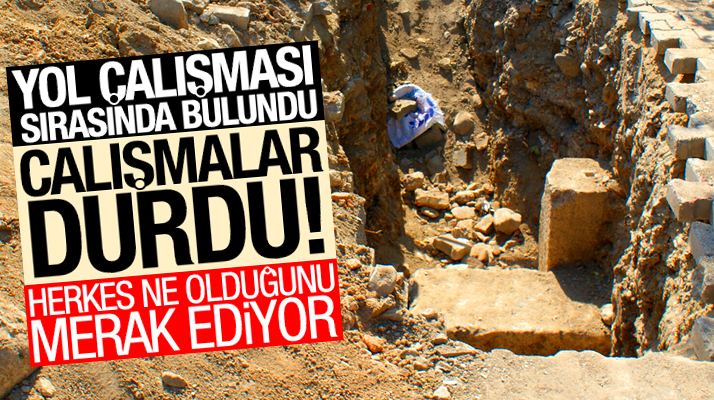 Samsun Vezirköprü'de yol çalışması sırasında Roma dönemine ait bina kalıntısı bulundu