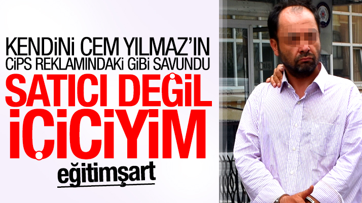 Samsun'da kokainle yakalanan şahıs kendini Cem Yılmaz'ın cips reklamındaki gibi savundu