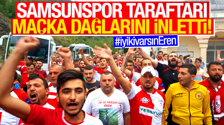 Samsunspor taraftarı şehit Eren Bülbül'ün annesi Ayşe Bülbül'ü ziyaret etti