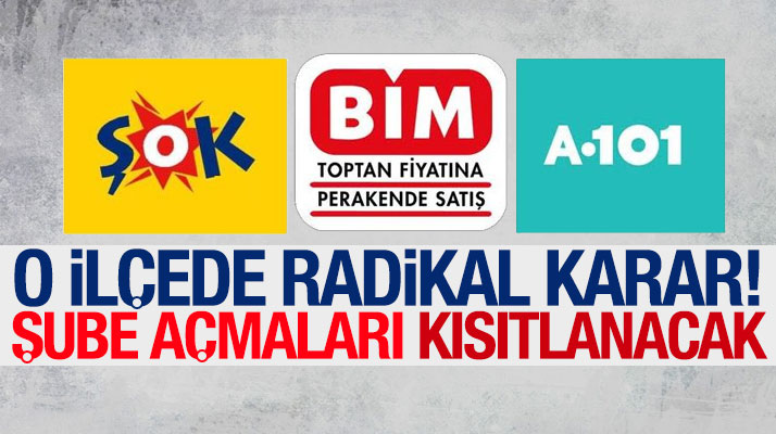 Samsun Tekkeköy'de A101, Şok ve Bim Marketlerin Şube açmaları kısıtlanacak