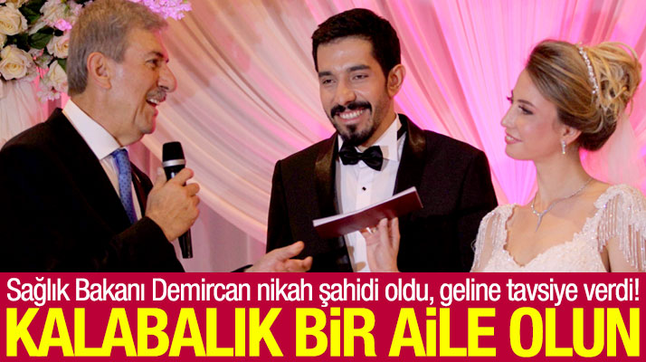 Samsun'da nikah şahidi olan Bakan Demircan, geline kalabalık bir aile olmalarını tavsiye etti