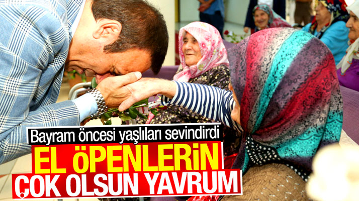 Canik Belediyesi Başkanı Osman Genç, Kurban Bayramı öncesi yaşlıları sevindirdi