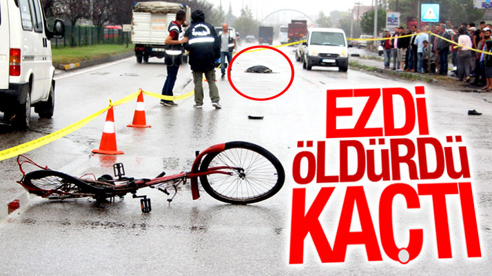 Samsun'da bisiklet sürücüsünün ölümüne neden kamyon sürücüsü kaçtı