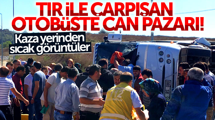 Samsun-Ankara kara yolunda yolcu otobüsü kaza yaptı çok sayıda yaralı var