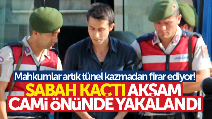 Samsun Bafra'da cezaevinden firar eden mahkum cami önünde yakalandı