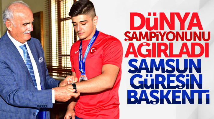 Yusuf Ziya Yılmaz güreşte Dünya Şampiyonu olan Muhammed Furkan Dursun’u ağırladı